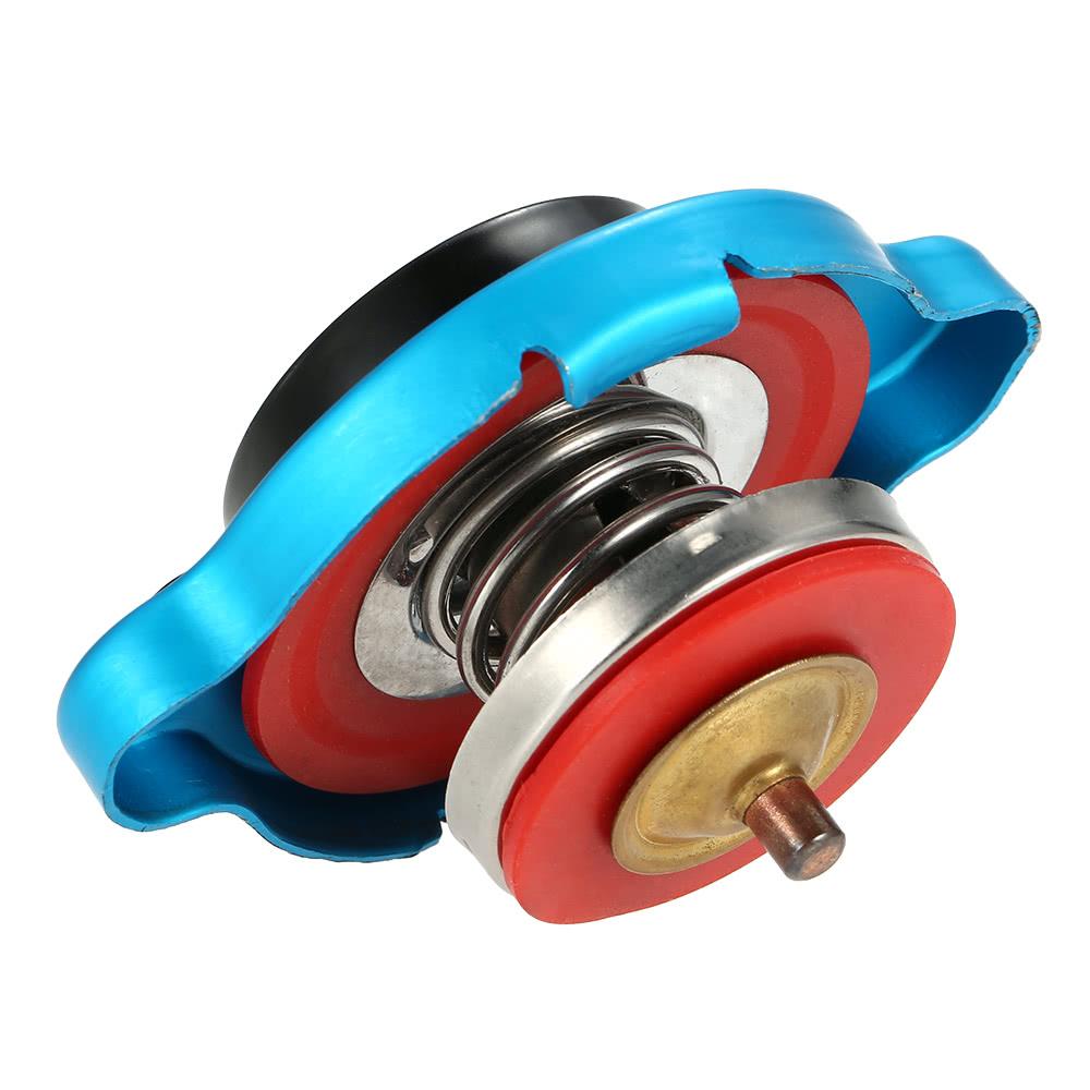 0.9 Bar Thermostatic Radiator Cap Cover with Water Temp Temperature Gauge for Truck Forklift Trailer
