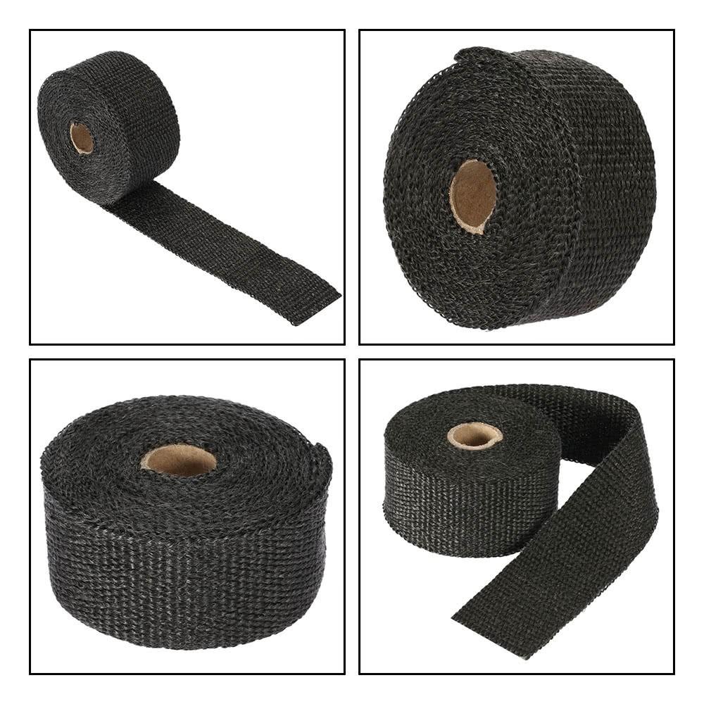 10m Fiberglass Wrap Exhaust Heat Roll Durable Wear-Resistant Shield Tape Insulating Pipe