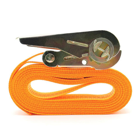13 FT Porable Heavy Duty Tie Down Cargo Strap Luggage Lashing Strong Ratchet Belt with Metal Buckle