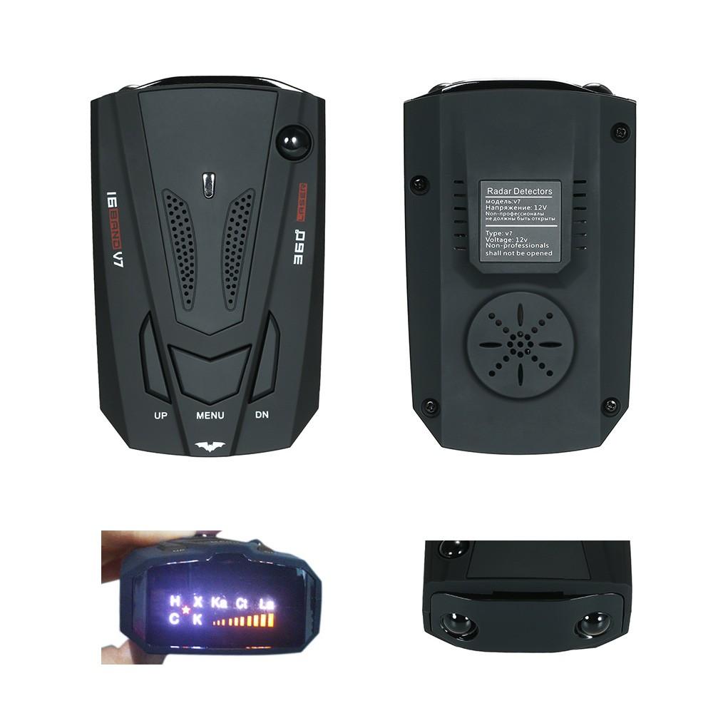 Car Radar Detector 360 Degree 16 Band LED Display Anti Police Speed Voice Alert Warning