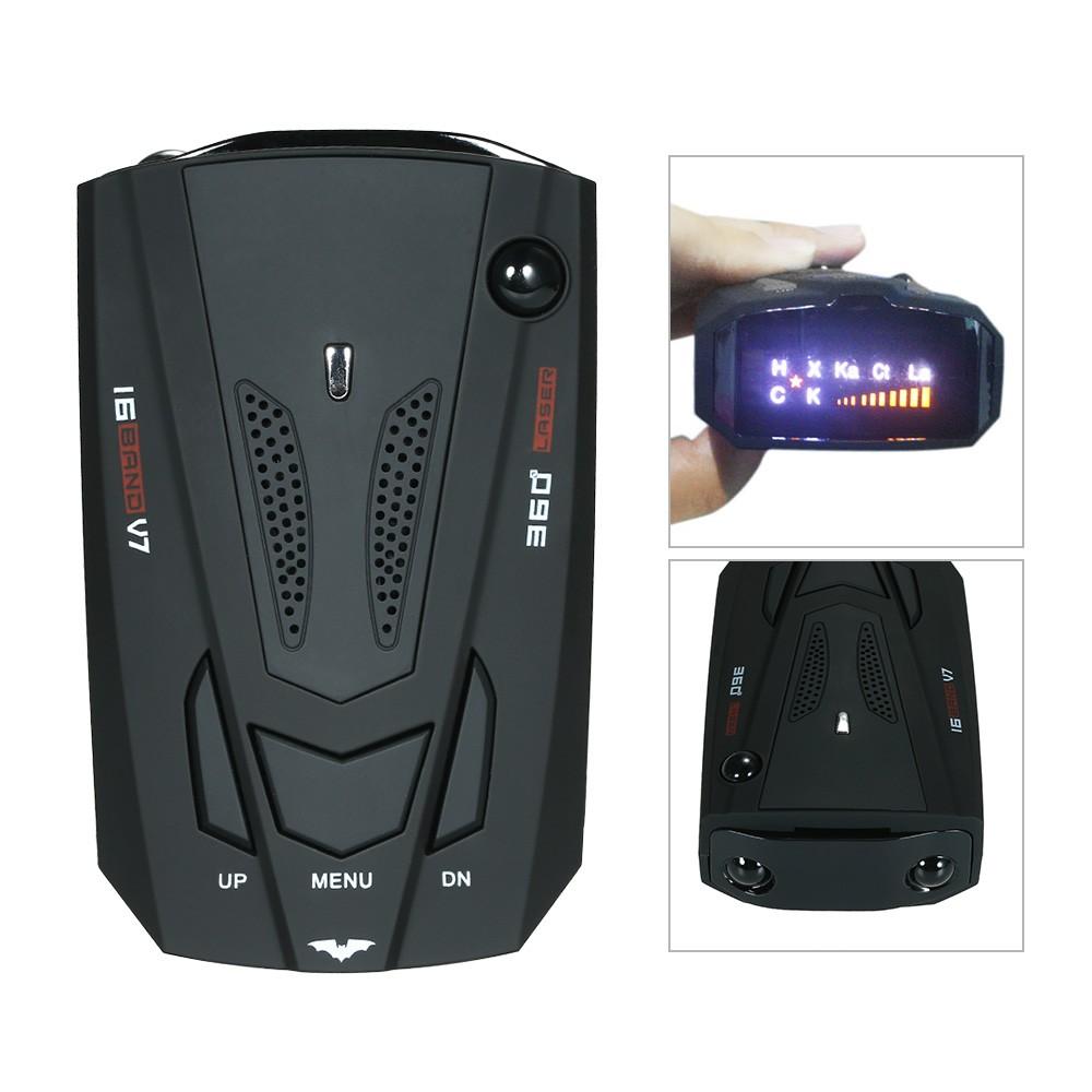 Car Radar Detector 360 Degree 16 Band LED Display Anti Police Speed Voice Alert Warning