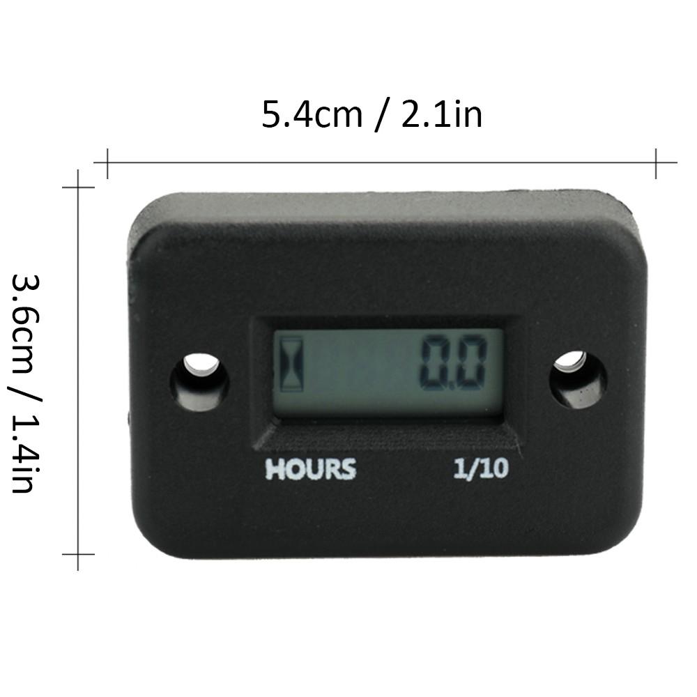 Waterproof LCD Digital Display Engine Tach Hour Meter Motor Sroke Car Motorcycle Boat Speedometer