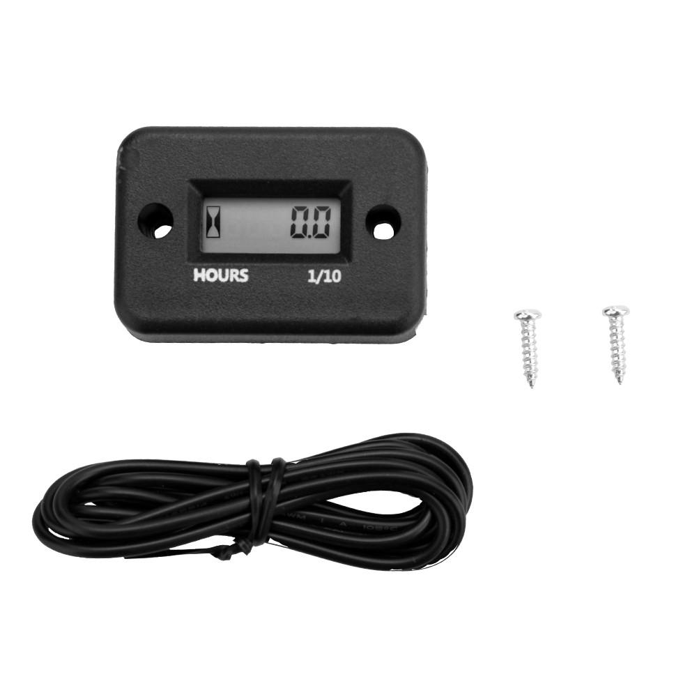 Waterproof LCD Digital Display Engine Tach Hour Meter Motor Sroke Car Motorcycle Boat Speedometer