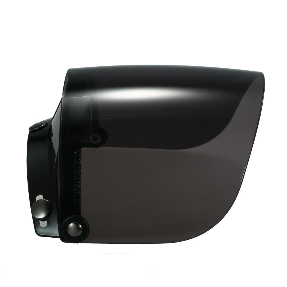 Universal 3 Snap Flip Up Visor Shield Lens for Retro Open Face Motorcycle Helmet