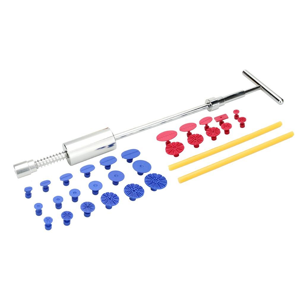 31pcs 2-in-1 Two Ways Puller Slide Hammer Tabs Suction Cup Hand of Cars Paintless Dent Repair Tools