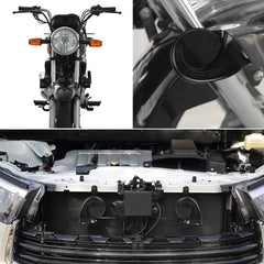 2 Pcs Car Horn Black Universal 12v Loud Dual-tone Snail Electric 140db for Truck Motorcycle