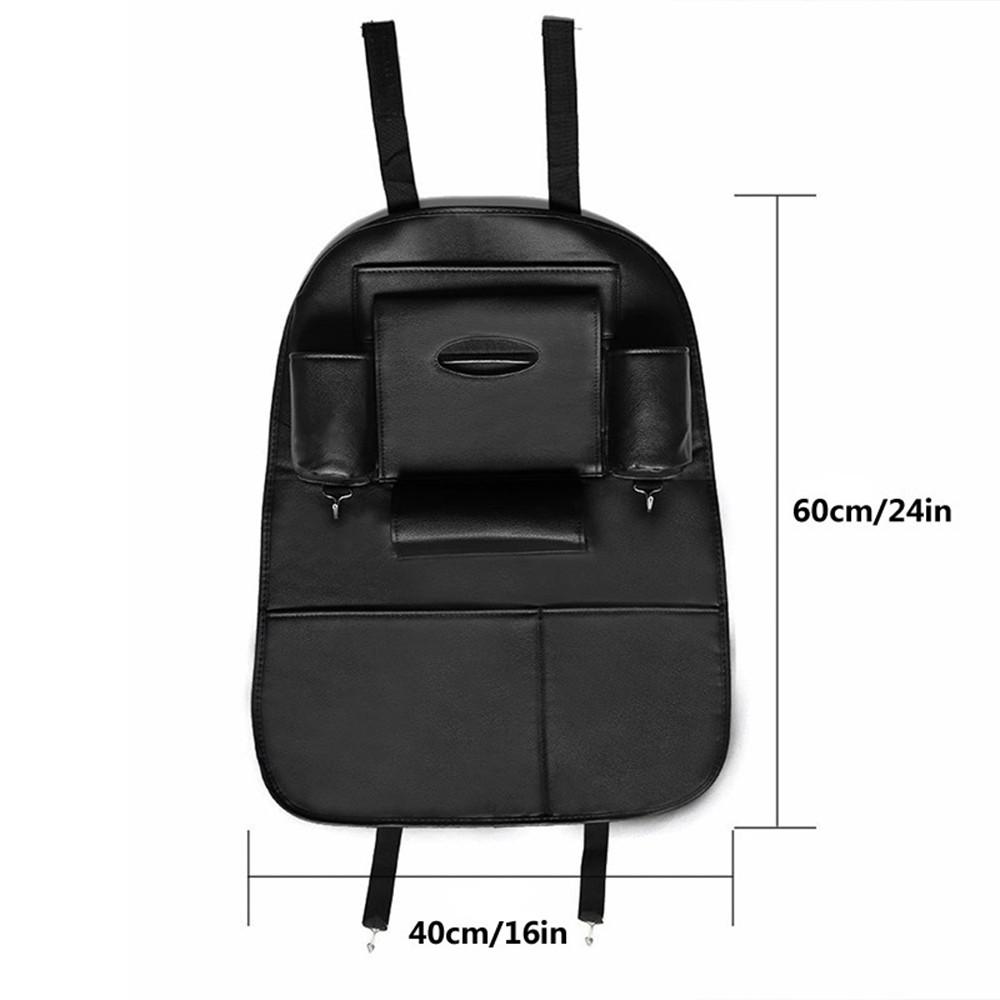 Car Seat Back Storage Bag Organizer Travel Box Pocket PU Leather Auto Accessoires