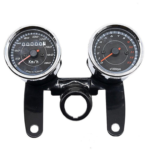 2-in-1 Motorcycle Odometer Speedometer Tachometer Speed Meter 12V