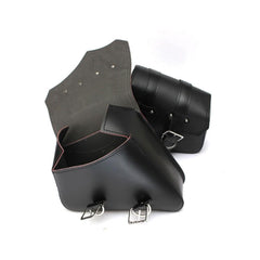 Motorcycle Luggage Autobike Pouch Bag PU Leather Side Bags Saddlebags for Motorbike