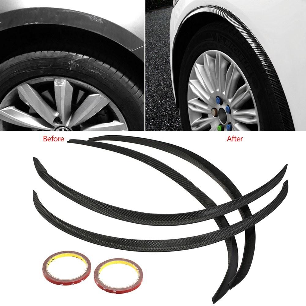 4PCs Carbon Fiber Car Wheel Eyebrow