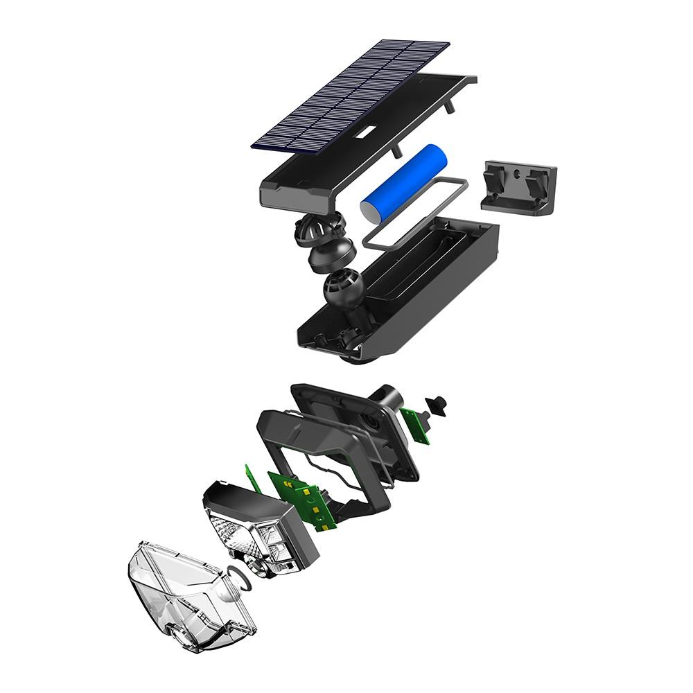 Solar Powered Wall Mounted Spotlight 360° Adjustable Wirelessly Motion Sensor Secure Lamp 8 LEDs