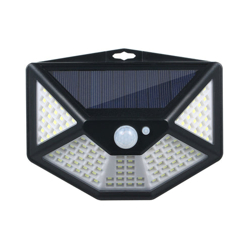 Solar Powered Wall Light PIR Motion and Lighting Sensor 3 Modes Flood Lamp 112LEDs