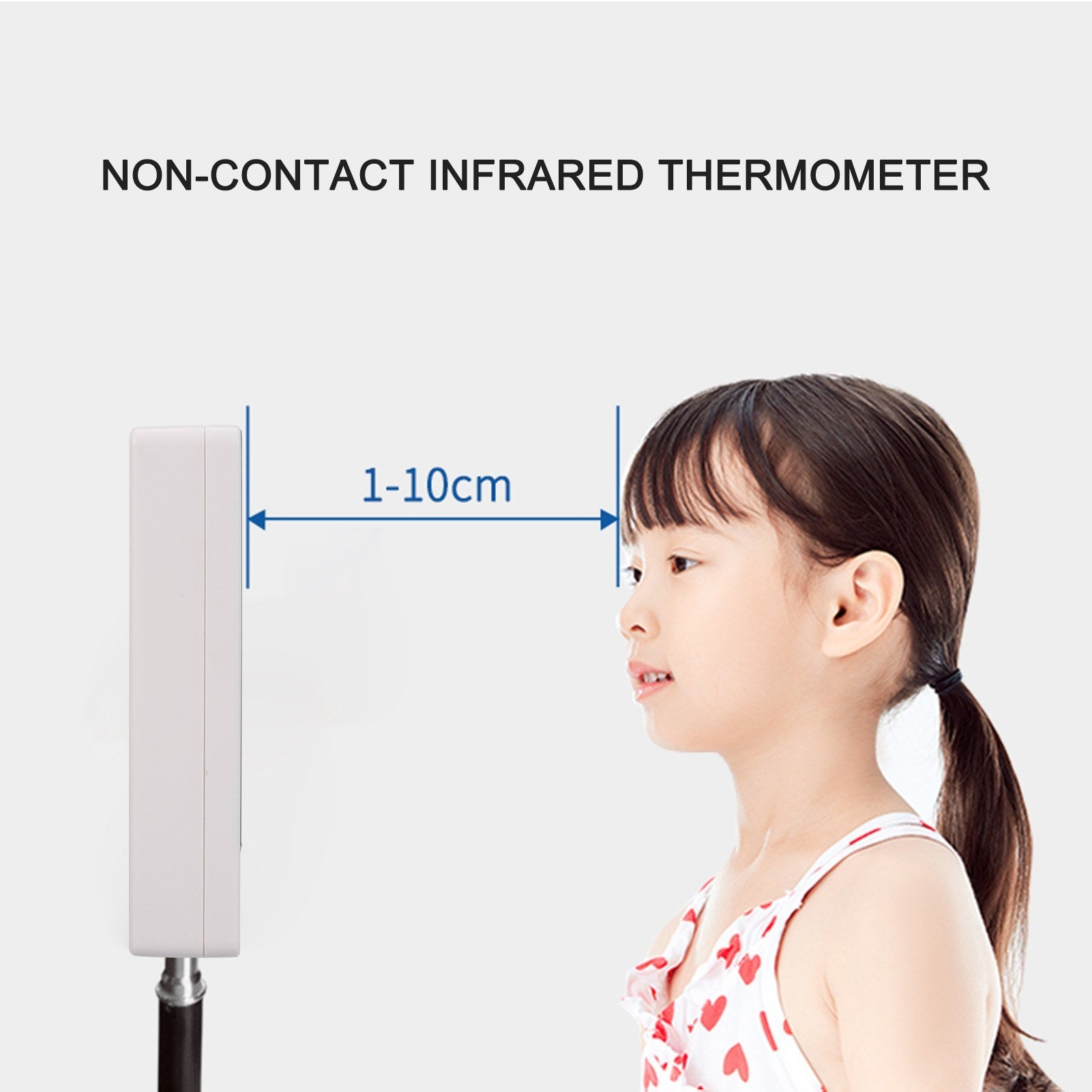 Auto Intelligent Non-contact Infrared Thermometer Forehead Thermometer 1-10cm Temperature Measuring °C / °F Unit Switch Fever Alarm for Office Factories School Shops Restaurants