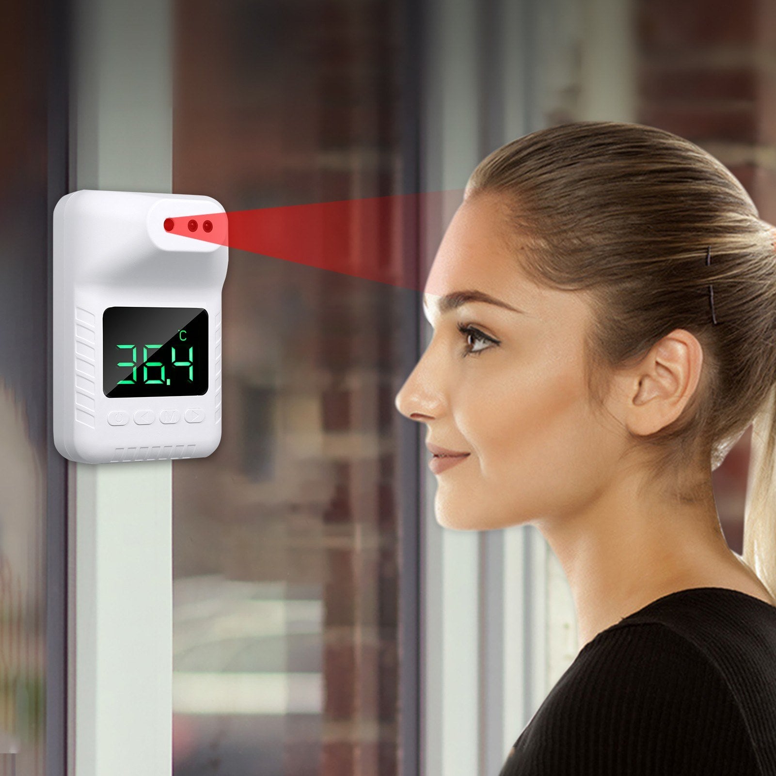 Non-contact Infrared Thermometer Wall-Mounted Automatic Forehead Thermometers