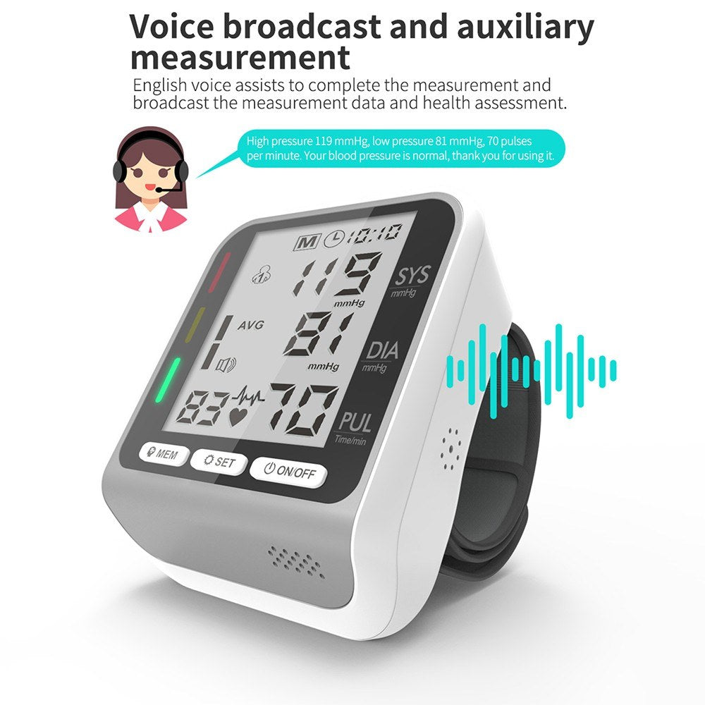 Electronic Wrist Blood Pressure Monitor