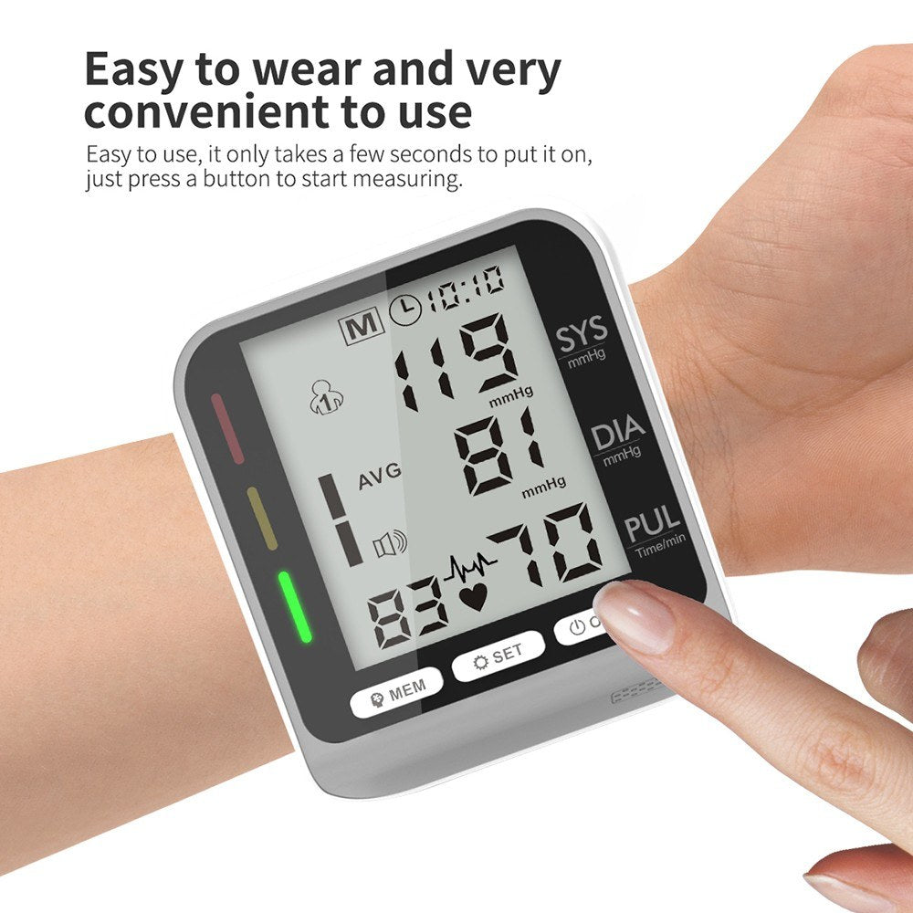 Electronic Wrist Blood Pressure Monitor