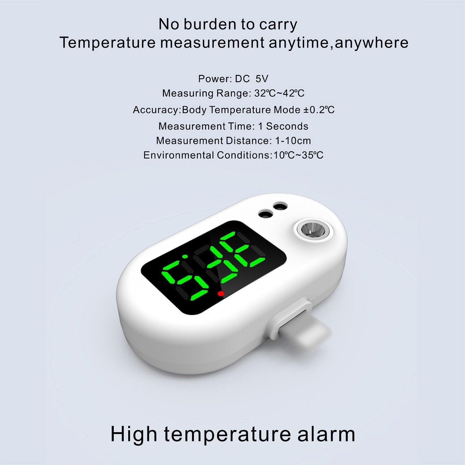 Smart Mobile Phone Thermometer Non Contact Digital Temperature Sensor Android Interface