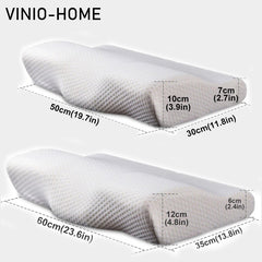 Bamboo Hypoallergenic Memory Foam Contoured Orthopedic Support Pillow