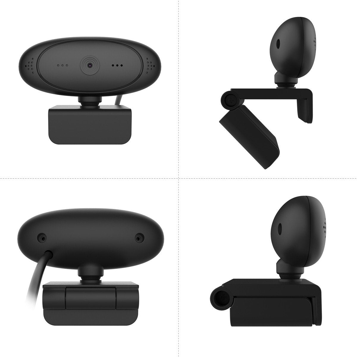 1080P HD Computer Camera Video Conference Webcam 2 M Auto Focus 360° Rotation with Microphone