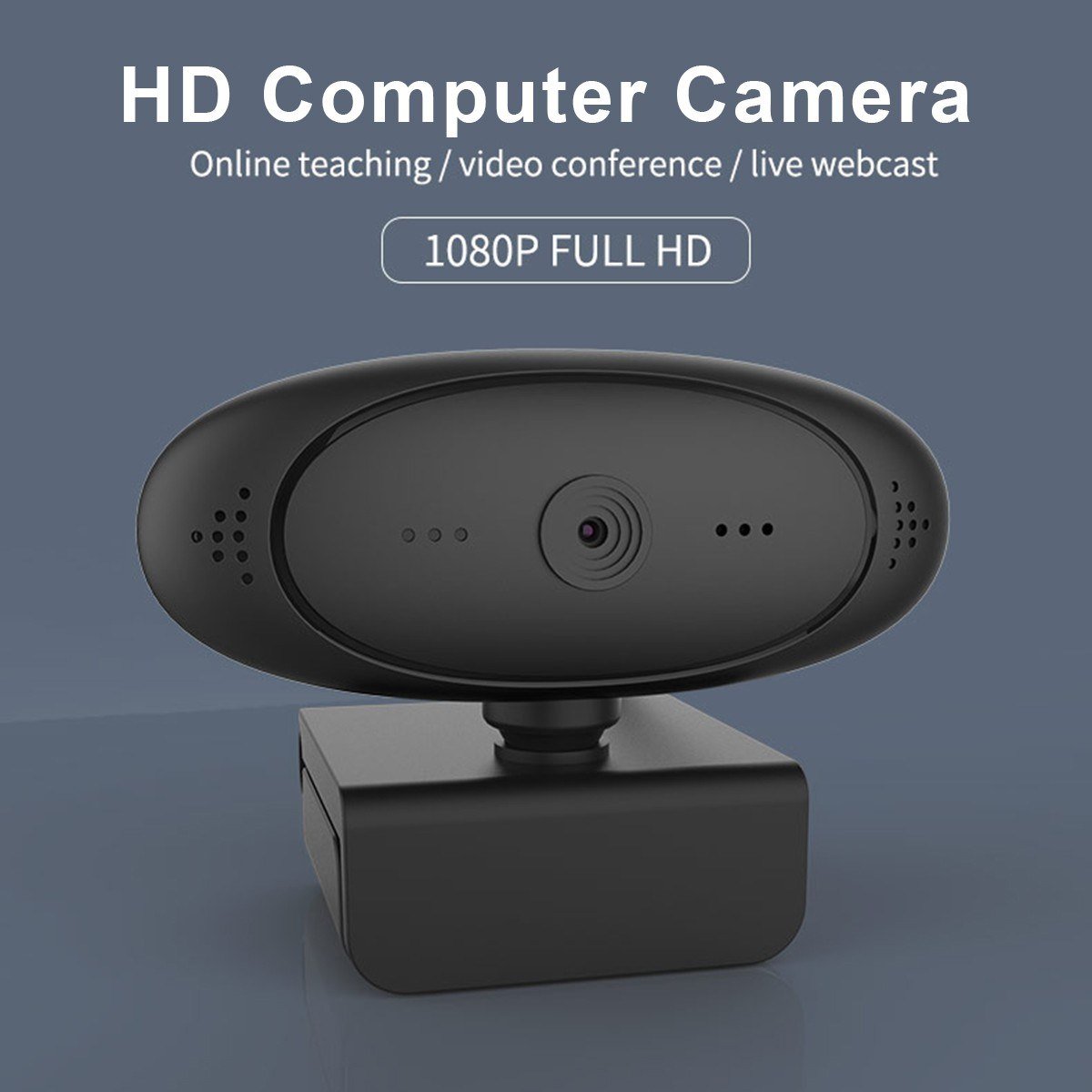 1080P HD Computer Camera Video Conference Webcam 2 M Auto Focus 360° Rotation with Microphone