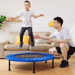 Foldable Muted Round Trampoline Kids Indoor Entertainment Adult Fitness Stability Training