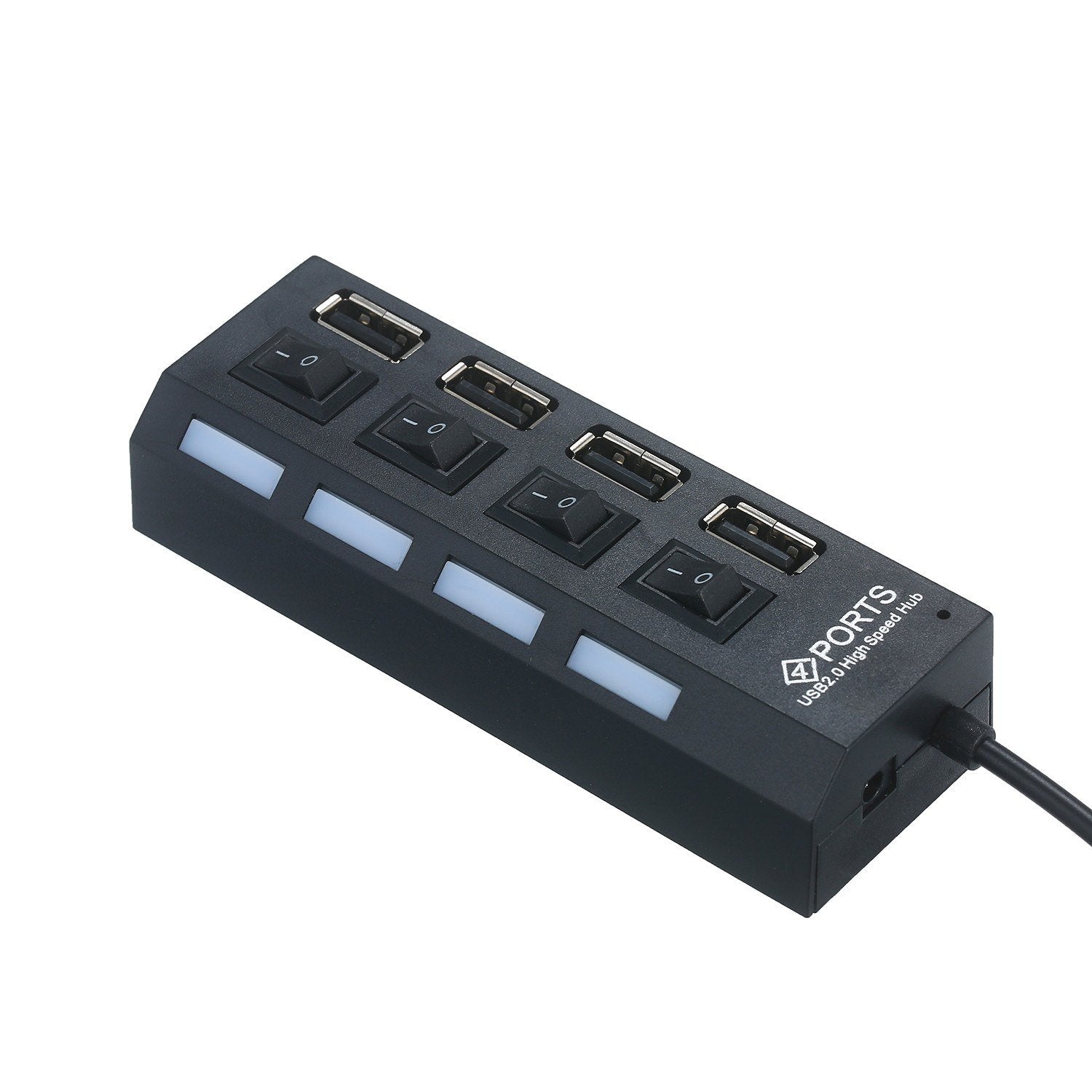 4-Ports USB Hub 480Mbps High Speed Data Transfer 2.0 Charging Splitter