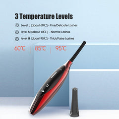 Electric Eyelash Curler with 3 Temperature Gears Digital Display