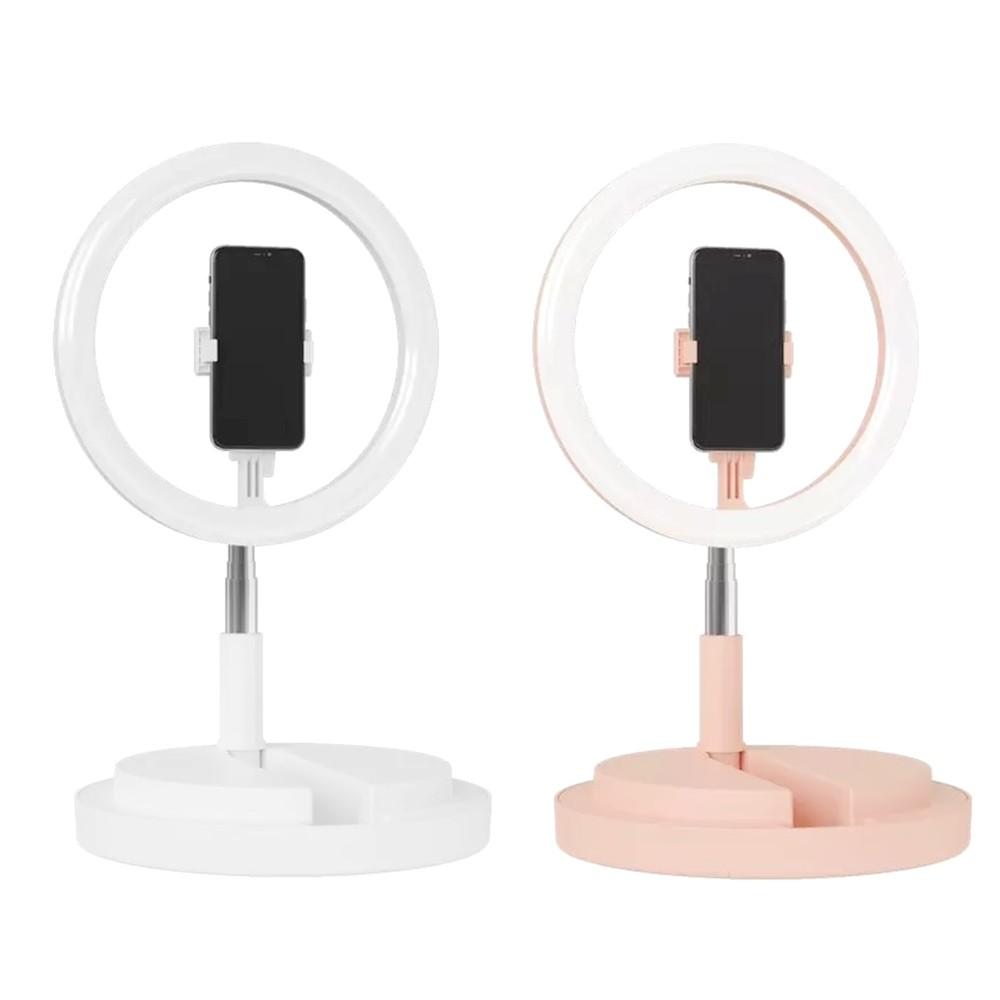 10'' LED Light Phone Holder Stand for Live Stream Makeup YouTube Video Self-Portrait Shooting