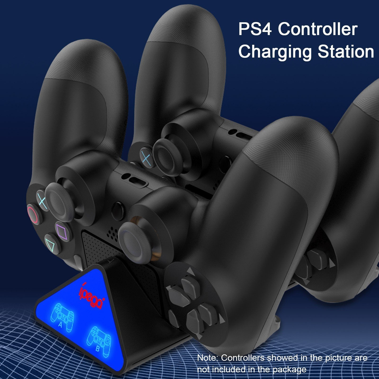 Controller Charger with Dual Charging Ports with LED-Indicator Replacement for PS4