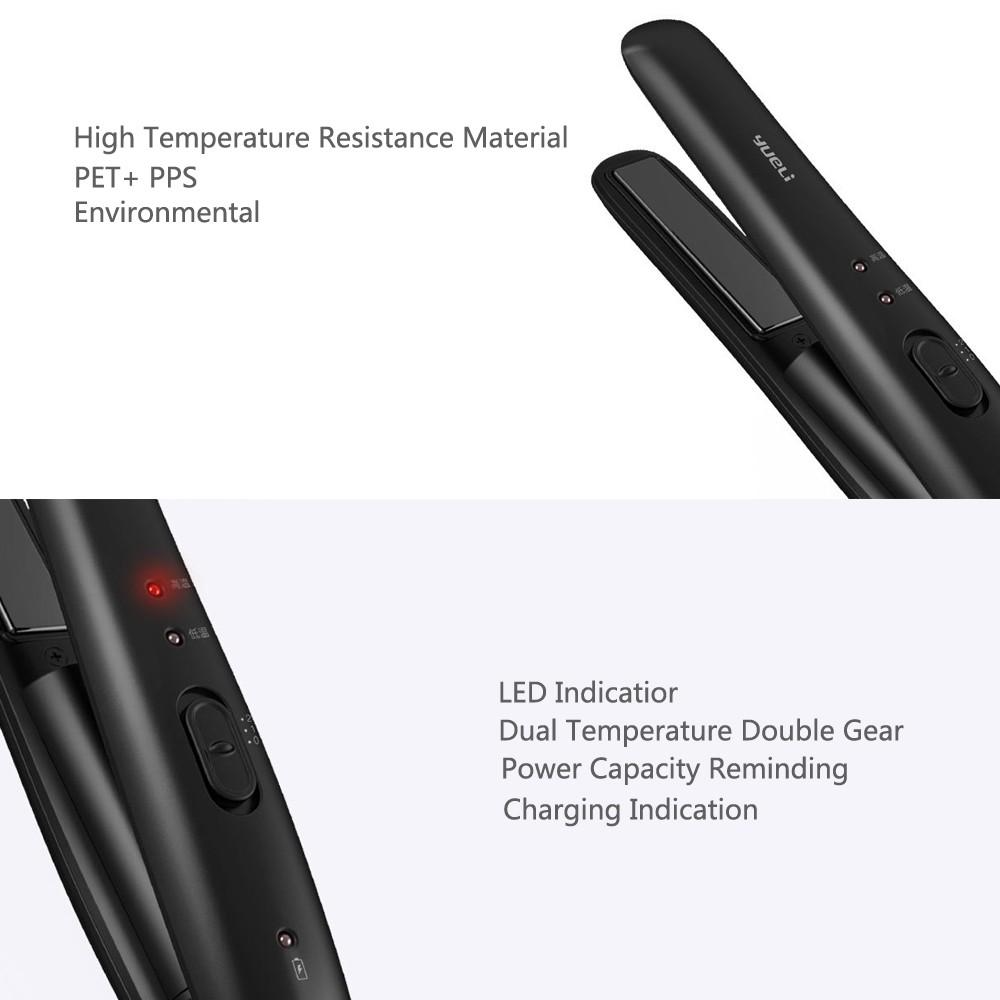 Wireless Mini Hair Straightener 2500mAh Portable Power Bank LED Indicator