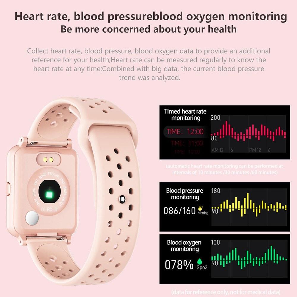 Sports Bracelet With Thermometer 1.3inch Sleep Heart Rate Blood Pressure Oxygen Monitor Wrist Band Watch