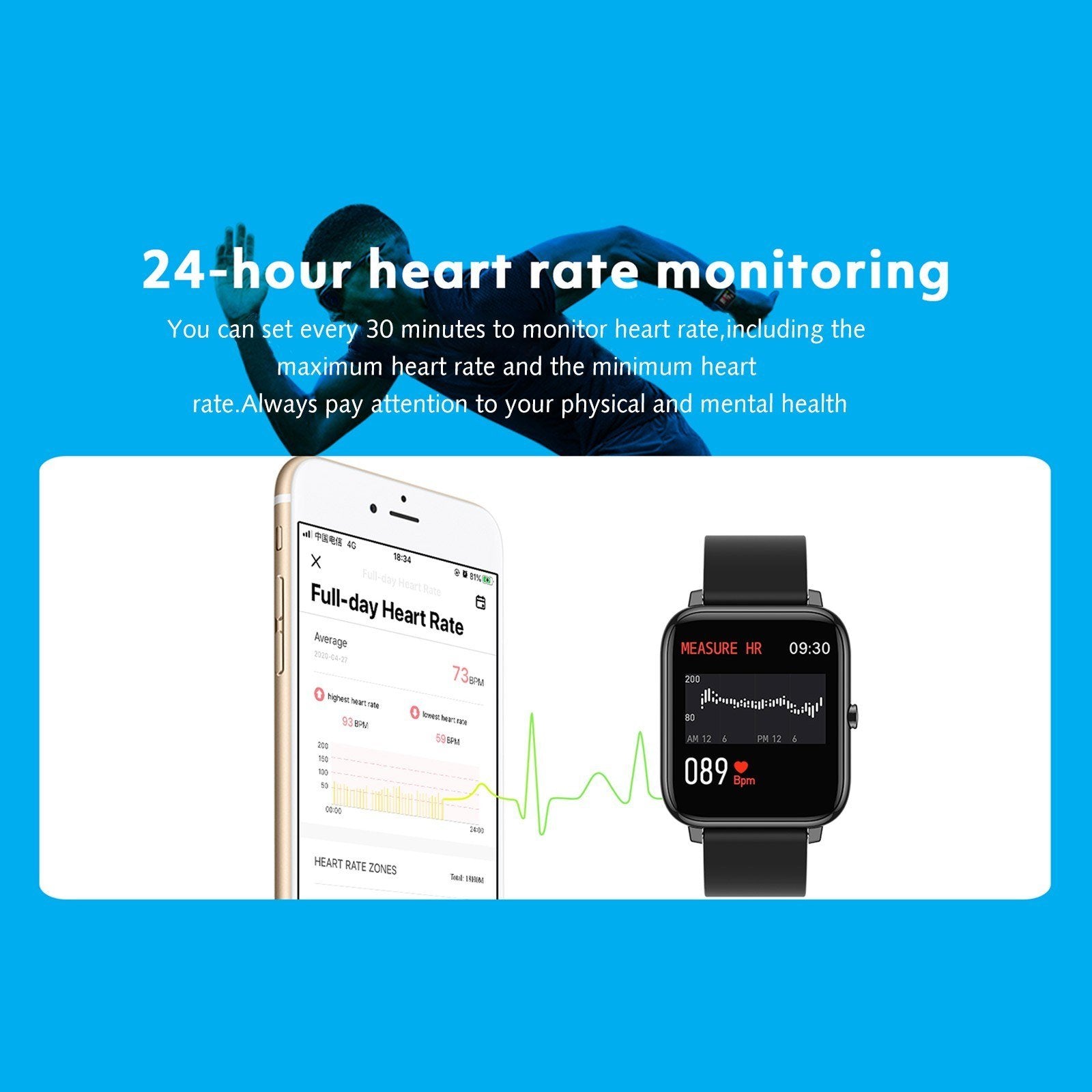 1.4-Inch IPS Screen Smart Bracelet Sports Watch