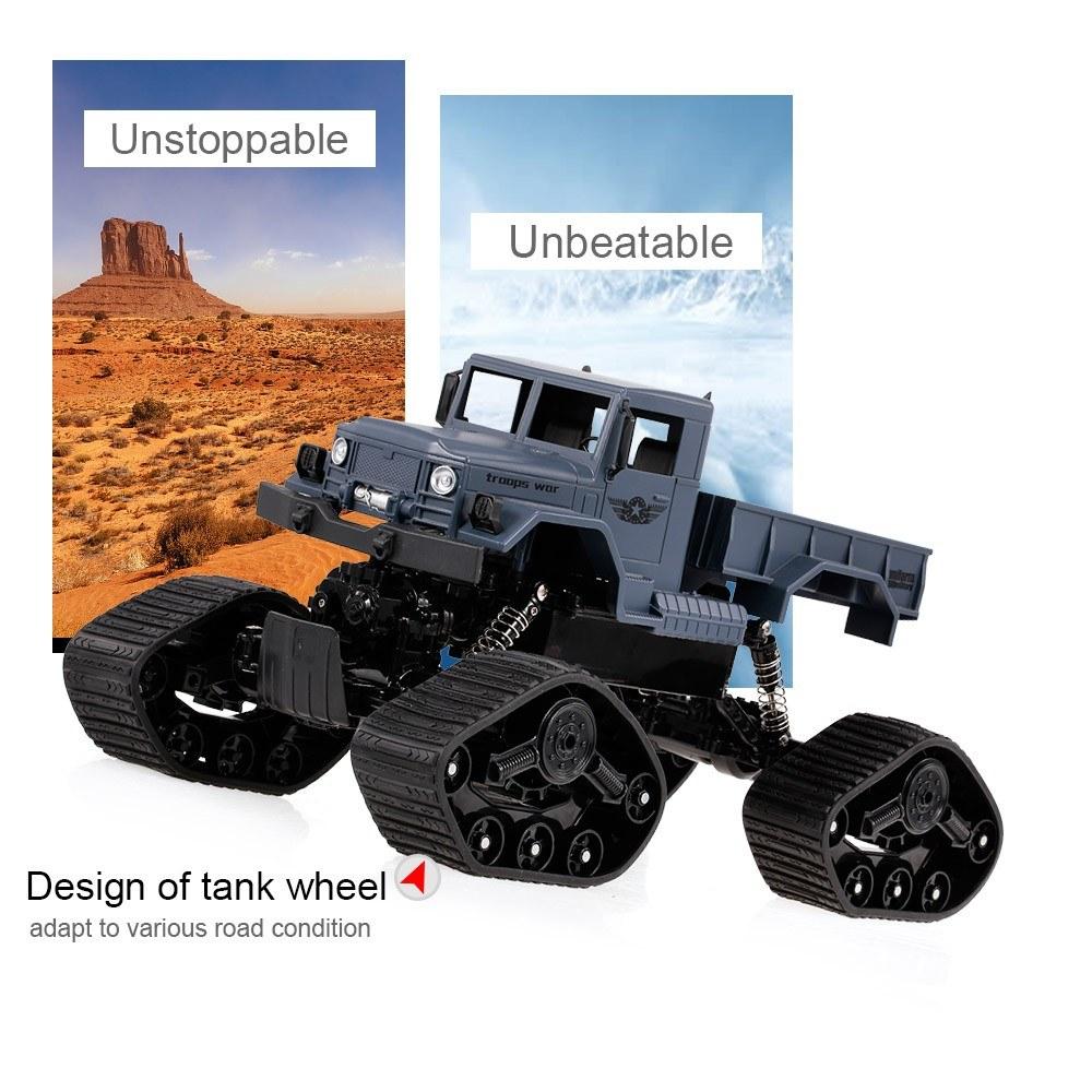 1/12 2.4G 4WD Off-road RTR RC Military Car Electric Snow Rock Crawler for Kids