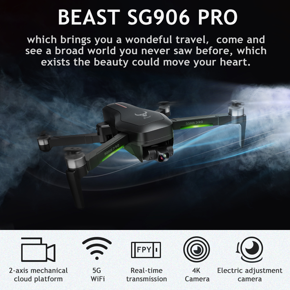 GPS 5G 4K Camera RC Drone Adjustable Wide Angle Gesture Photo Video MV RC Quadcopter