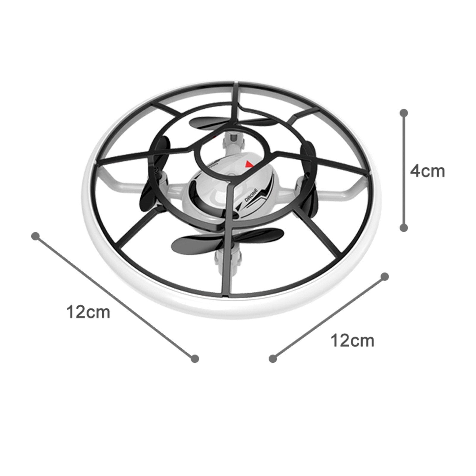 Mini Drones Round Drone Helicopter Altitude Hold Headless Mode 3D Flip LED Lights RC Quadcopter for Training