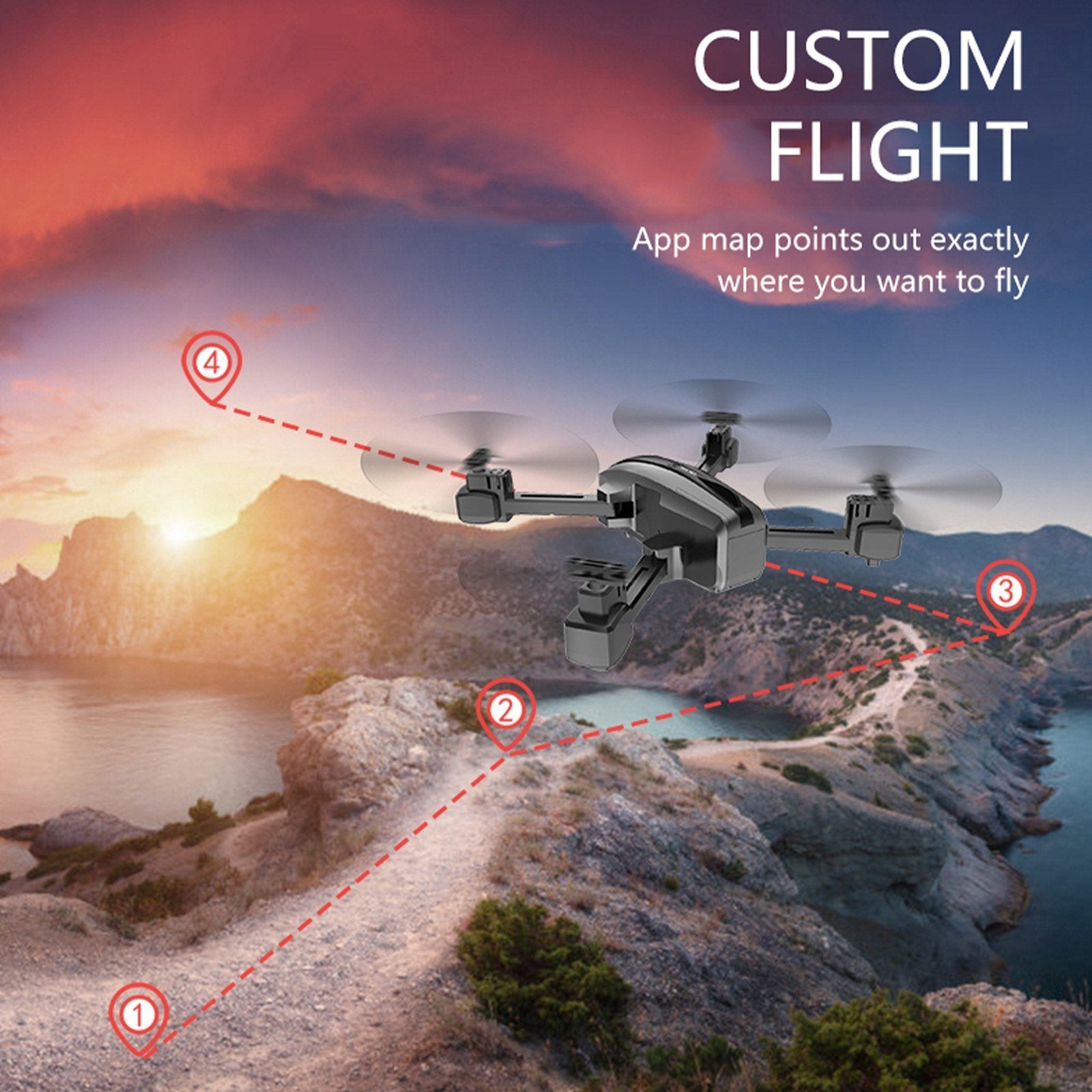 WIFI FPV 4K Camera RC Drone Dual Gesture Photo/video Optical Flow Positioning Headless Mode Quadcopter