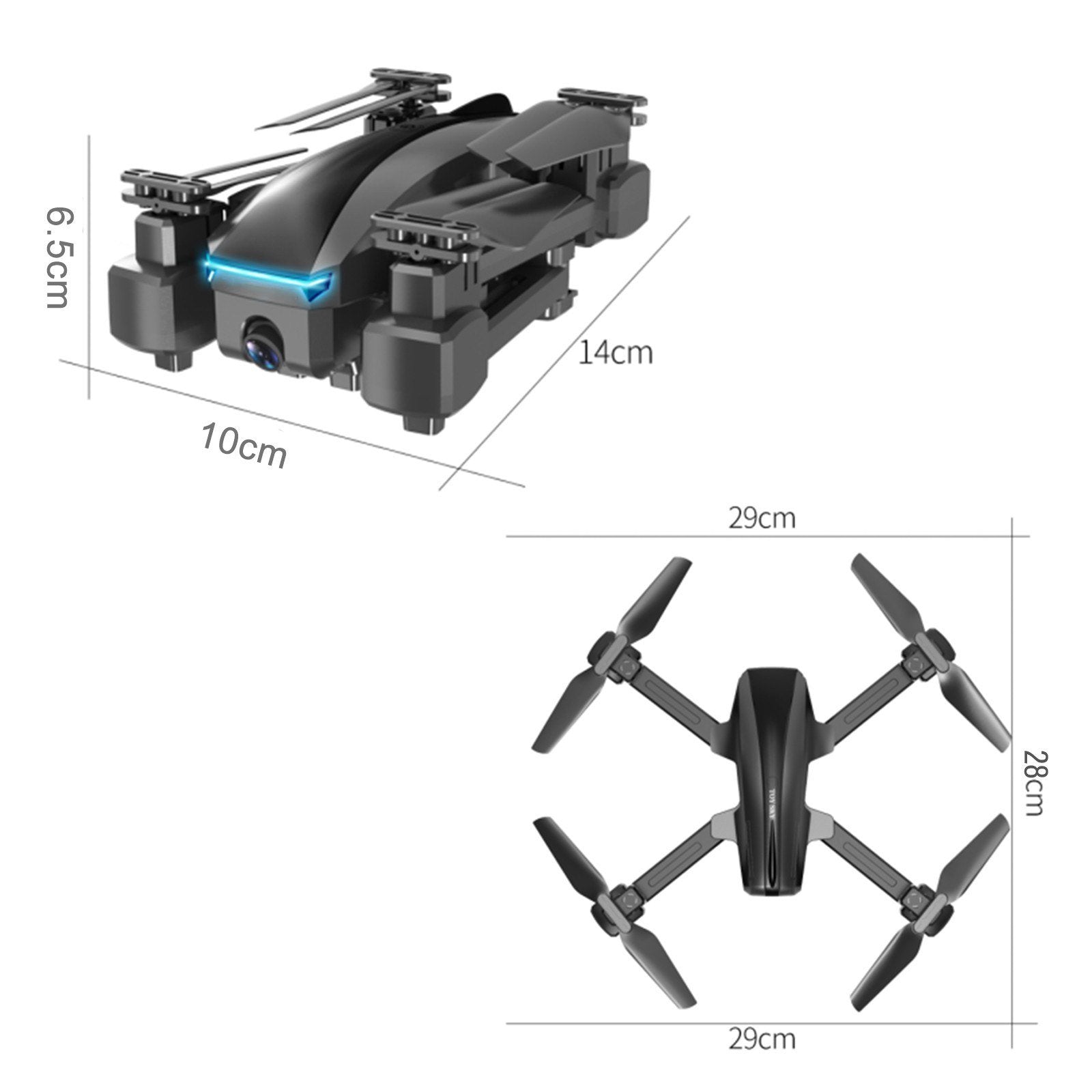 WIFI FPV 4K Camera RC Drone Dual Gesture Photo/video Optical Flow Positioning Headless Mode Quadcopter