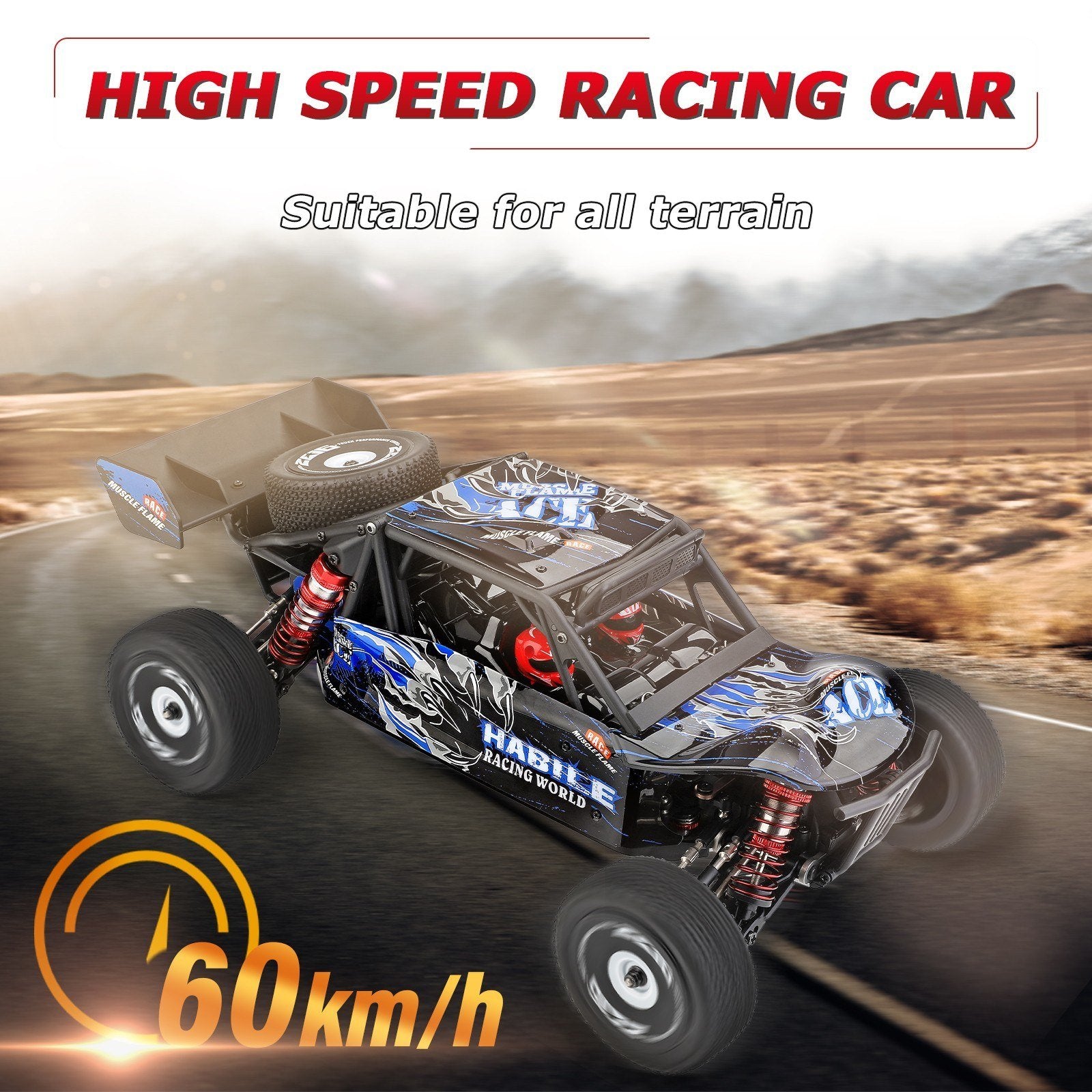 1/12 2.4GHz 60km/h Racing Car Off-Road Drift RTR 4WD with Aluminum Alloy Chassis Zinc Gear