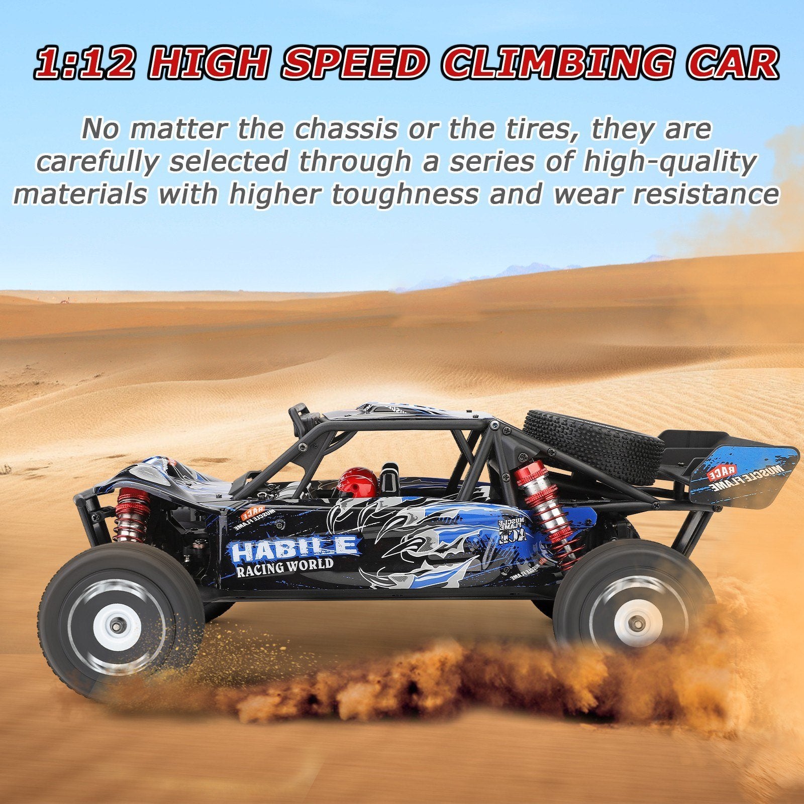 1/12 2.4GHz 60km/h Racing Car Off-Road Drift RTR 4WD with Aluminum Alloy Chassis Zinc Gear