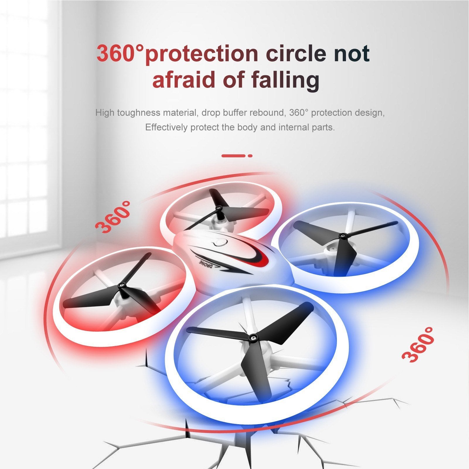 2.4GHz 4 Channel S123 LED Mini Drone for Kids Remote Control Small RC Quadcopter