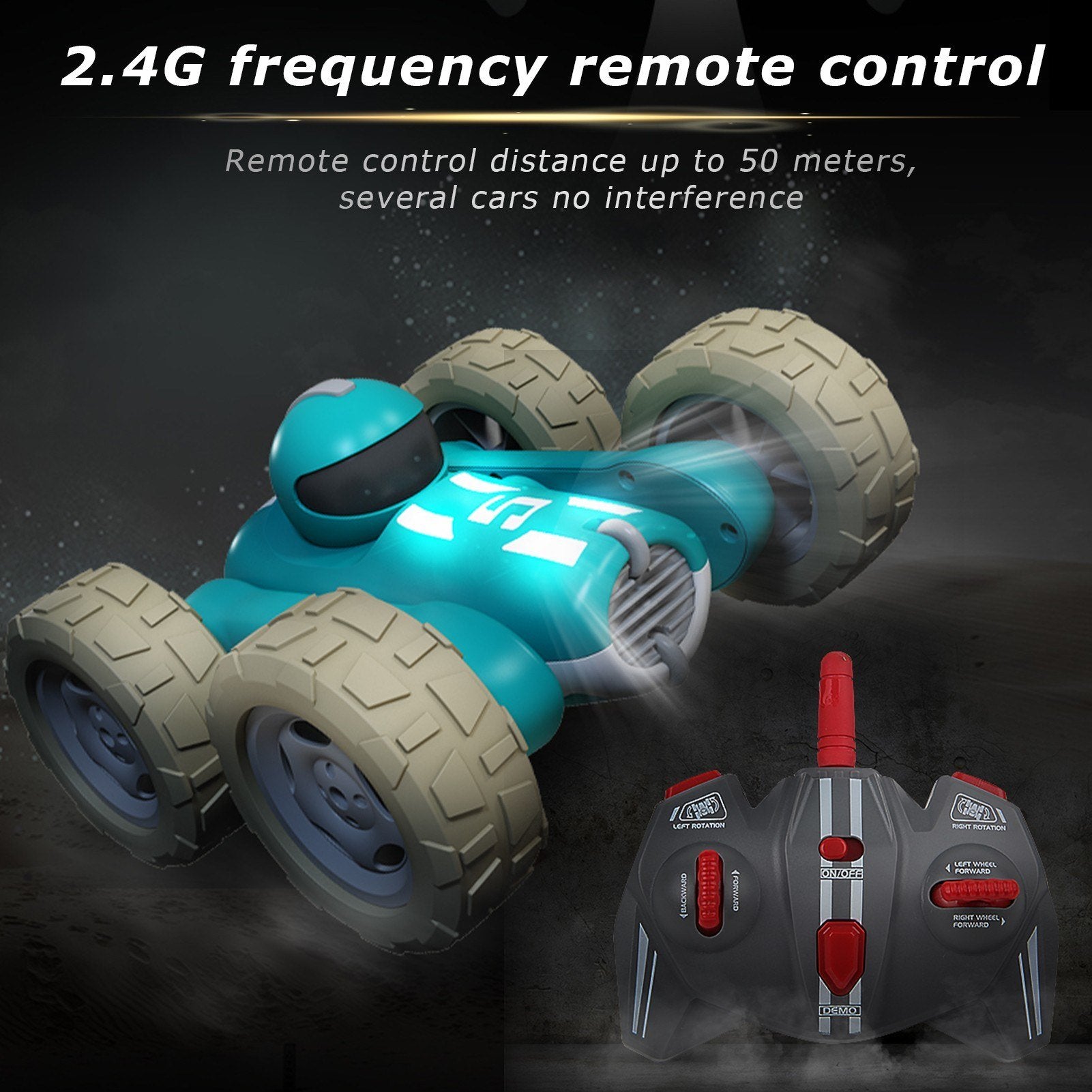 1/24 RC Car 4WD Stunt 2.4GHZ Remote Control 360°Rotating Auto Demo