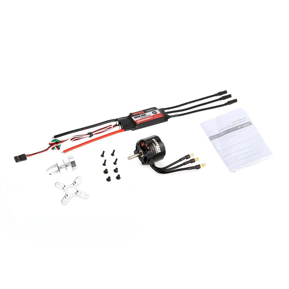 1300KV 14 Poles Brushless Motor & 40A ESC 2-4S for RC Airplane Fixed-wing Glider Warbirds