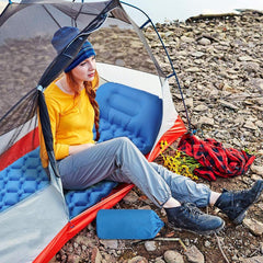 Waterproof Camping Mat Inflatable Mattress with Pillow in Tent for Travel Camping