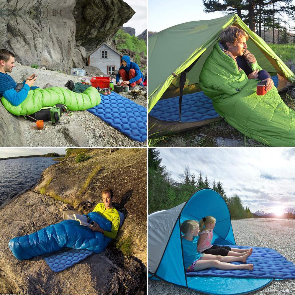 Waterproof Camping Mat Inflatable Mattress with Pillow in Tent for Travel Camping