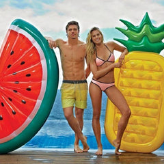 Giant Pool Float Swimming Ring Pineapple Watermelon Inflatable Mattress Floating Party Rings