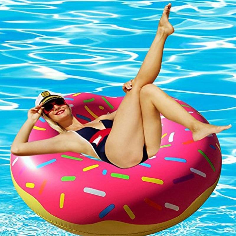 Inflatable Swimming Ring Donut Pool Float for Adult Kid Mattress Rubber Toys Water Seat Rings