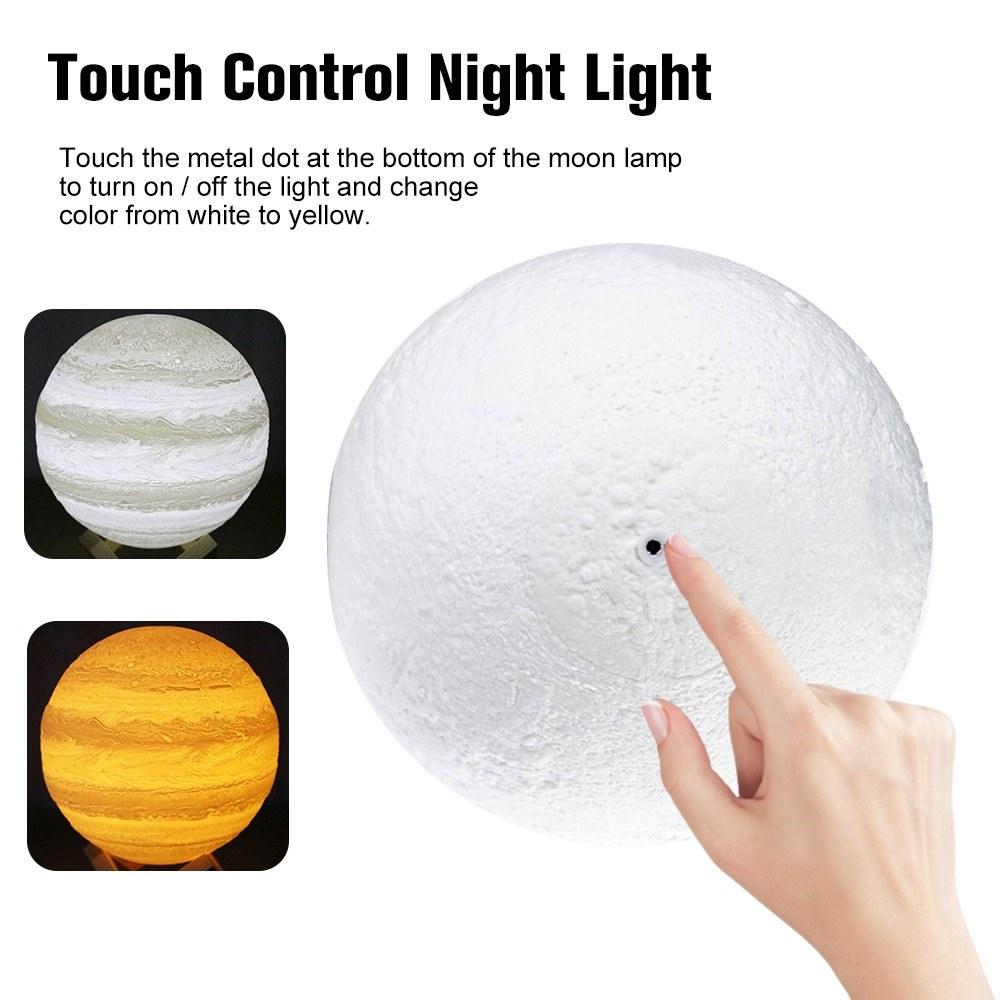 Moon Night Light 3D Printed Globe Lamp