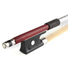 Professional 4/4 Black Handle Arbor White Copper Horsehair Violin Bow