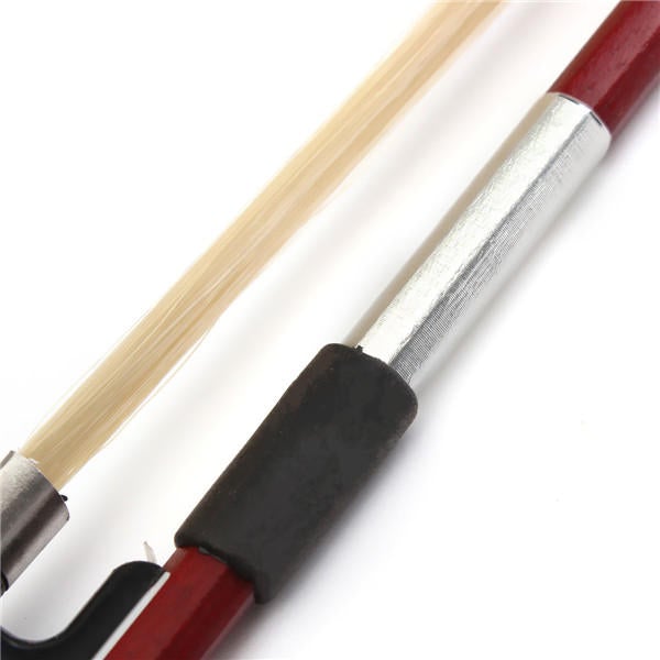 Professional 4/4 Black Handle Arbor White Copper Horsehair Violin Bow