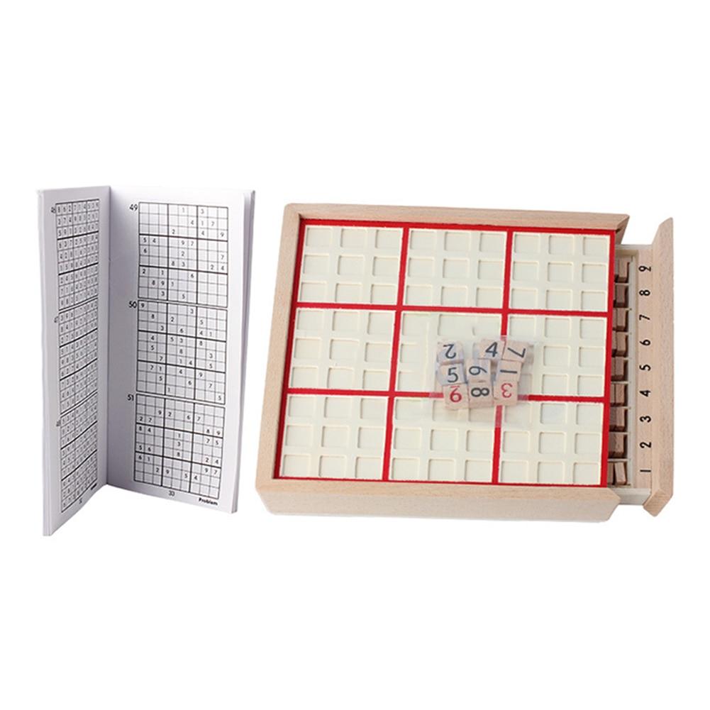 Sudoku Chess Logic Training Board Children Intelligence Toys Gifts Wooden Game with Books Sets